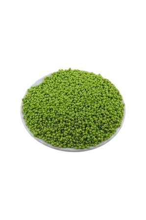 08 Kum Boncuk Mat Fıstık Yeşili 3 mm (100 Gr 6000 Adet)