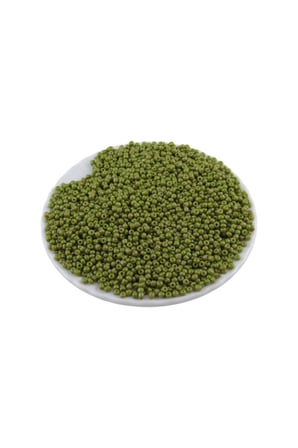 08 Kum Boncuk Pastel Koyu Yeşil 3 mm (100 Gr 6000 Adet)
