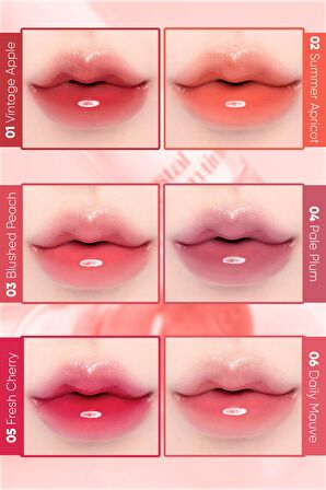 Yapışkanlık Hissi Vermeyen Yoğun Işıltılı Tint Clio Crystal Glam Tint (09 Bare Peach)