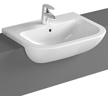 VitrA S20 5524B003-0001 Yarım Tezgah Lavabo, 55 cm