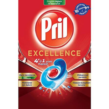 Pril Excellence 4 ü 1 Arada 240 Kapsül ( 4 x 60 li Paket)