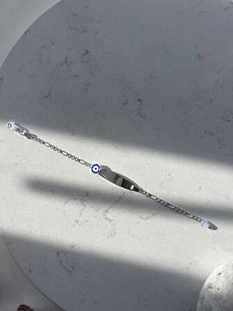 925 ayar gümüş çocuk bileklik 15 cm nazarlıklı