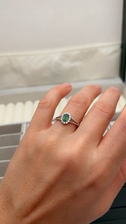 925 ayar gümüş zümrüt set