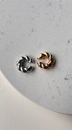 Earcuff kıkırdak küpe gümüş renk