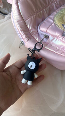 Işıklı Kuromi Anahtarlık Siyah