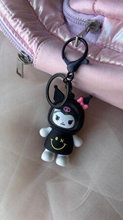 Işıklı Kuromi Anahtarlık Siyah