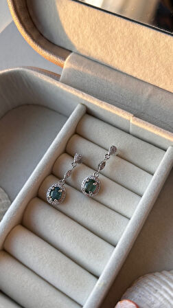 925 ayar gümüş Turmalin küpe