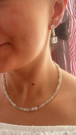 14 K kararmaz incili küpe