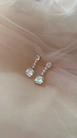 14 K kararmaz incili küpe