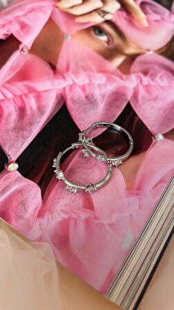 14 K kararmaz halka küpe silver renk