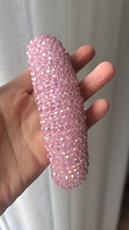 Taşlı pembe taç