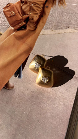 14 K kararmaz küpe gold renk