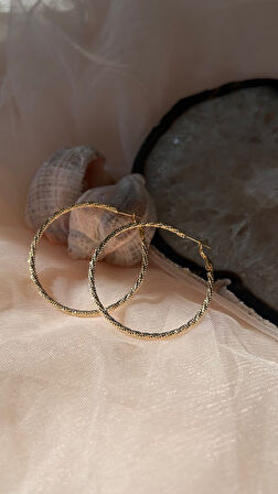 14 K kararmaz halka küpe