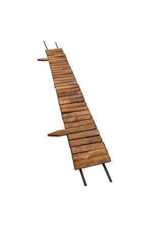 Ahşap Kazıklı Bordür Bahçe Çiti Sınır Çit 150 Cm