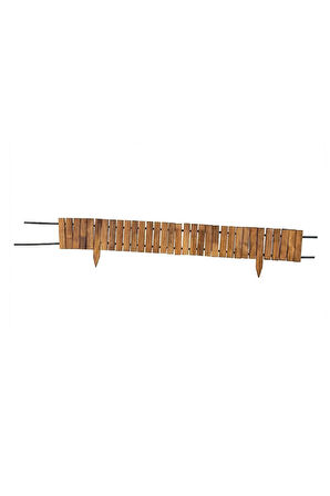 Ahşap Kazıklı Bordür Bahçe Çiti Sınır Çit 150 Cm