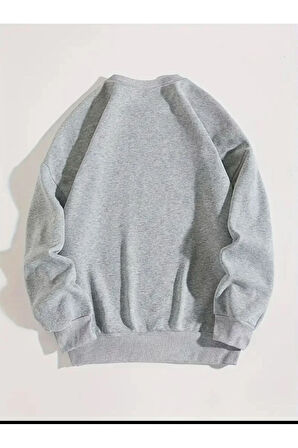 Kelebek Desenli Kapüşonlu Cepli Sweatshirt