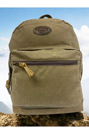 Vintage Su Geçirmez Kanvas Unisex Laptop Bölmeli Gezi Okul Seyahat Büyük Sırt Çantası 17,3 Inc HUMB