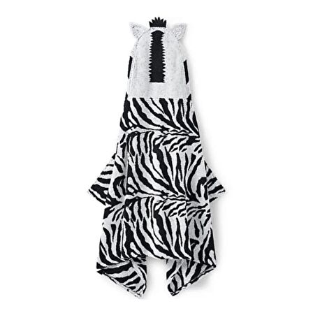 Havlu Denizi Ev Tekstil Ürünleri Zebra Figürlü Havlu Panço