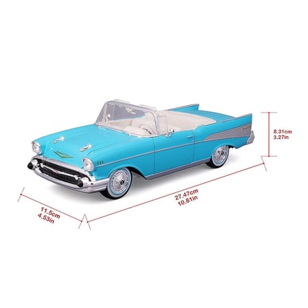 1957 Chevrolet Bel Air Convertible Model Araba 31476 Mavi