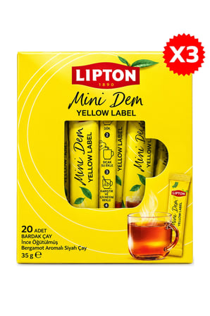 Lipton Mini Dem Yellow Label Siyah Çay 20li x 3