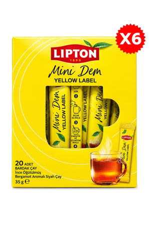 Lipton Mini Dem Yellow Label Siyah Çay 20li x 6