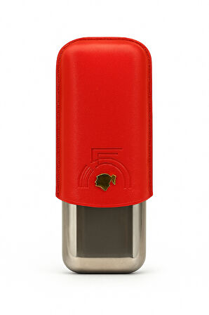 Cohiba 55. Yıl Kırmızı Deri-Metal İkili Puro Kılıfı