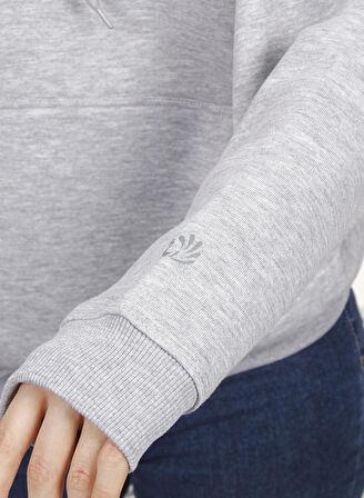 Unisex Kapşonlu Gri Sweatshirt