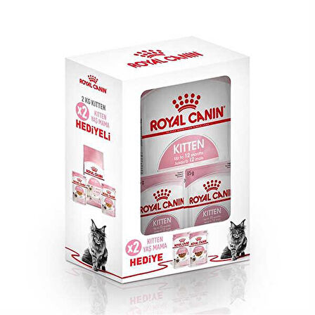 Royal Canin Kitten 2 kg + 2 Adet Kitten Yaş Mama