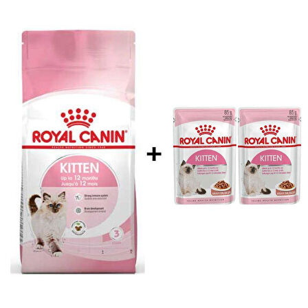 Royal Canin Kitten 2 kg + 2 Adet Kitten Yaş Mama