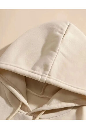 Baskılı İçi Polarlı Sweatshirt