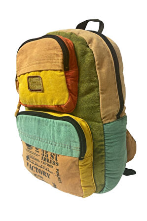 Kaliteli Tek Bölmeli Vintage Disayn Günlük Sırt Gezi Okul Seyahat Çantası Jannie Bag 27 cm x 40 cm