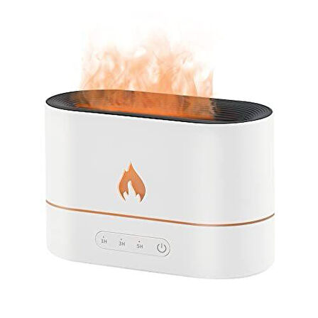Ultrasonik Hava Nemlendirici Buhar Makinesi Alev Simülasyonlu 250Ml Aroma Difüzörü