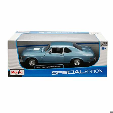 MAIS 31132 Maisto Chevrolet Nova SS Coupe 1970 Model Araba 1:18 -Necotoys FABBATOYS