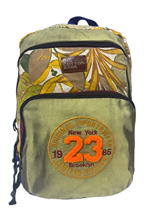 Kaliteli Renkli Vintage Disayn Sırt Gezi Okul Seyahat Çantası 30 cm x 42 cm