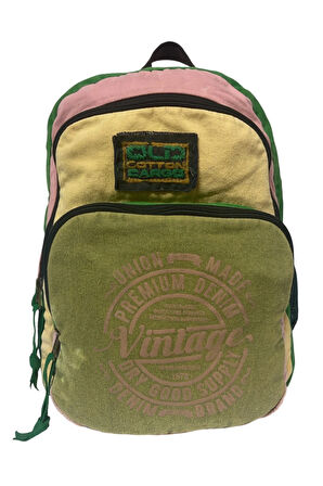 Kaliteli Renkli Vintage Disayn Sırt Gezi Okul Seyahat Çantası 30 cm x 42 cm