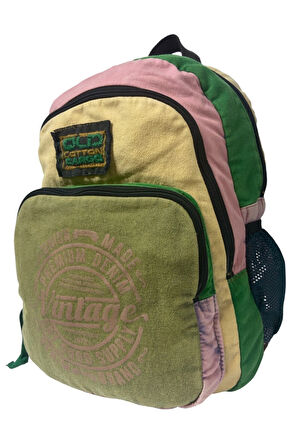 Kaliteli Renkli Vintage Disayn Sırt Gezi Okul Seyahat Çantası 30 cm x 42 cm