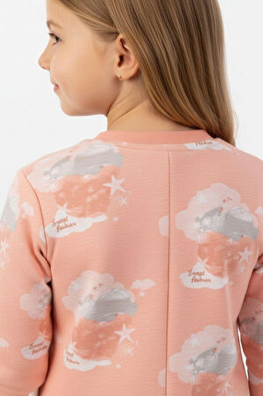 Kız Çocuk Elyaf Dolgulu Premium Kalite 2 Tog Desenli Uyku Tulumu 