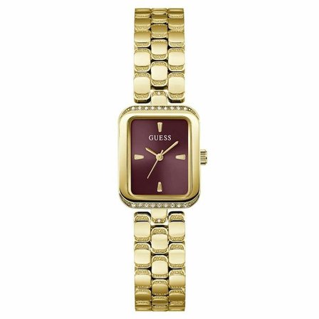 Guess GUGW0865L9 Kadın Kol Saati Altın Çelik Dikdörtgen Bordo Kadran 28 mm