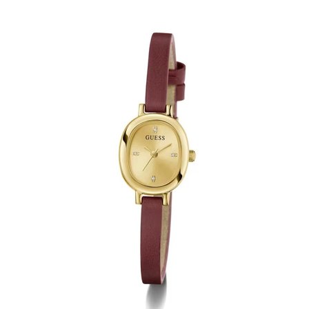 GUESS GUGW0925L7 BORDO DERİ KORDON OVAL KADIN KOL SAATİ