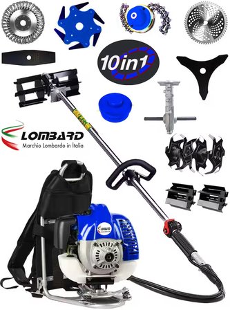 İtaly 543 LB TURBO 14 Parça Full Set Sırt Tipi Benzinli Çalı Çim Biçme Tırpanı  Güçlü Yüksek Performans
