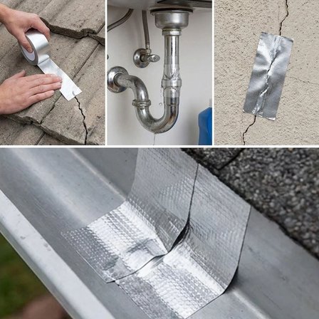 Roichil® Yüksek Sıcaklık Dayanan Su Geçirmez Çatı Boru Duvar Çatlak Onarıcı Yapışkan Bant Folyo 5 cm