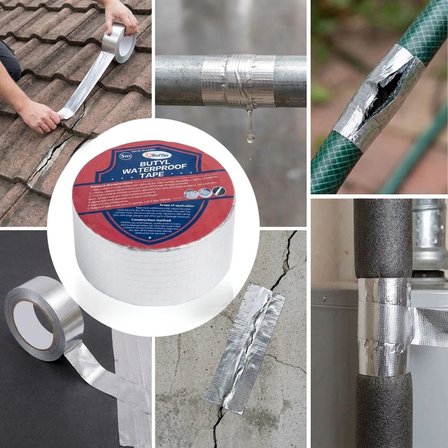Roichil® Yüksek Sıcaklık Dayanan Su Geçirmez Çatı Boru Duvar Çatlak Onarıcı Yapışkan Bant Folyo 5 cm