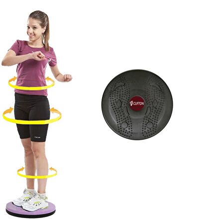 Clifton Twister Disc - Siyah Bel Kalça Egzersiz Aleti CL