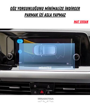 Volkswagen Golf 8 8.25 inç Navigasyon ve Multimedya Uyumlu Mat Ekran Koruyucu