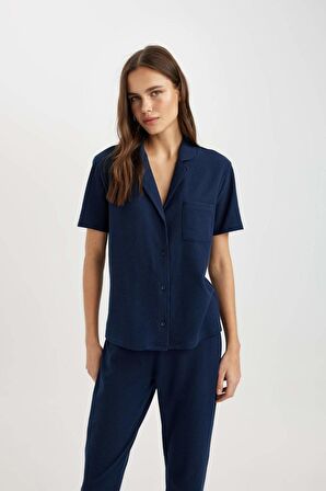 DeFacto Kısa Kollu Pijama Üstü-Fall in Love B6189AX24SPNV31
