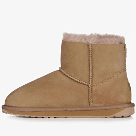 EMU Australia Leather Piction Boot Kadın Koyun Derisi Koyun Kürkü Bot Bej