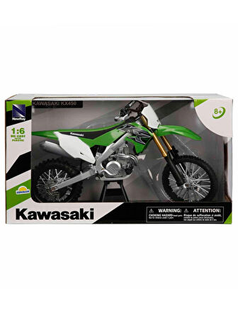 Newray 1:6 Kawasaki KX 450F 2012 Model Motor Yeşil