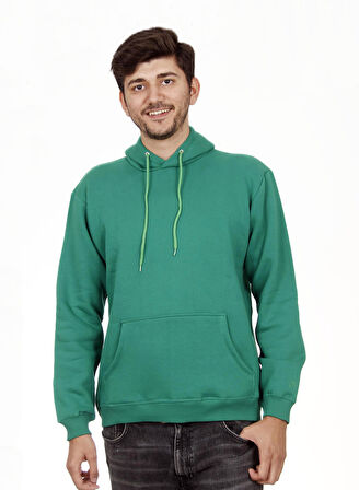 Unisex Kapşonlu Yeşil  Sweatshirt