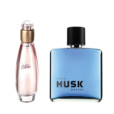 Avon Celebre Edt 50 Ml Kadın + Musk Marine Edt 75 Ml Erkek Ikili Set