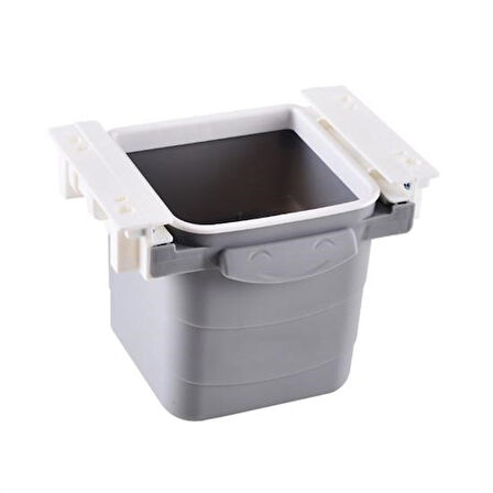 By Nevser® Mini Masa Çöp Kovası Plastik Tezgah Altı Geri Çekilebilir Yapışkanlı Görünmez Bölme Pratik